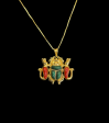 18k Scarab with Cobras Pendant For Discount