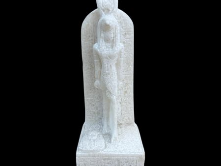 Thoth with Hieroglyphic Stela Alabaster Statue For Discount