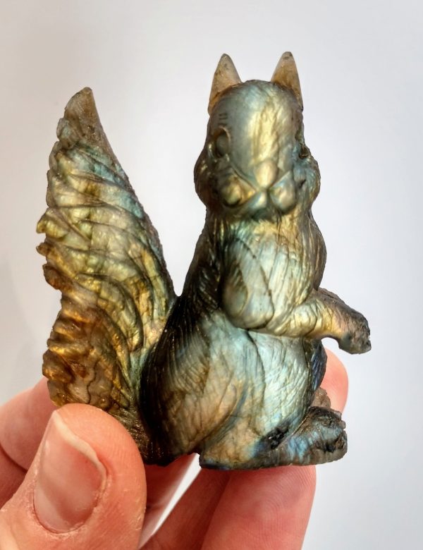 Labradorite Squirrel Carving Cheap