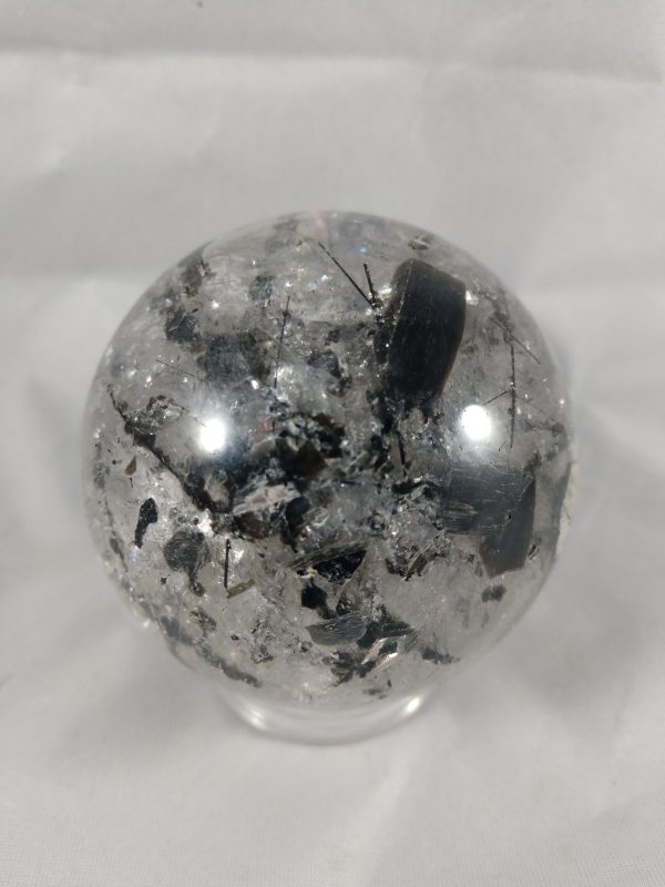 Tourmalinated Quartz Sphere w  Mica For Cheap