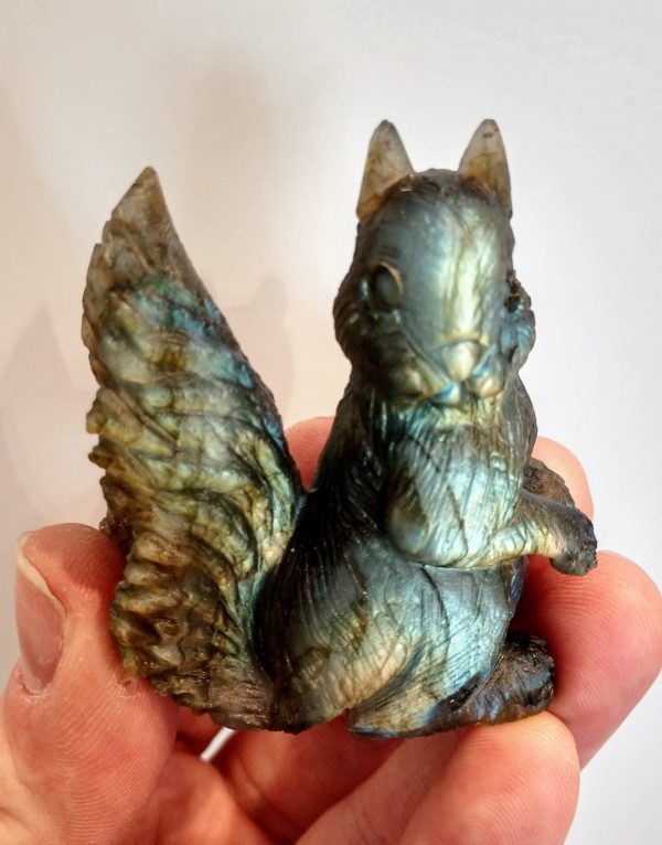 Labradorite Squirrel Carving Cheap