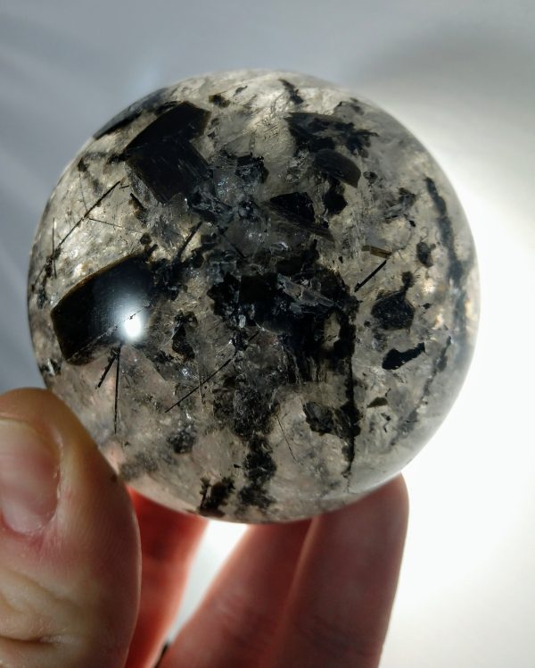 Tourmalinated Quartz Sphere w  Mica For Cheap