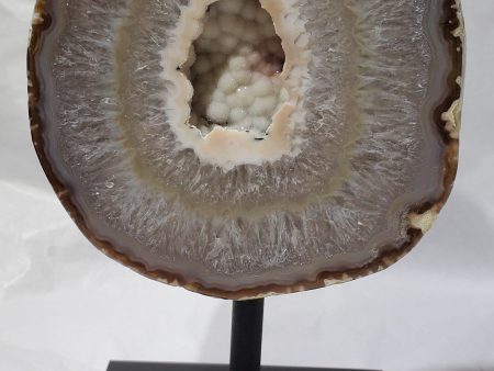 Geode on Custom Metal Stand, Brasil Cheap