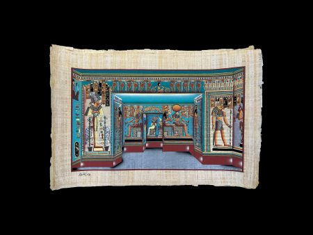 Queen Nefertari s Tomb Papyrus - 100x70cm Discount