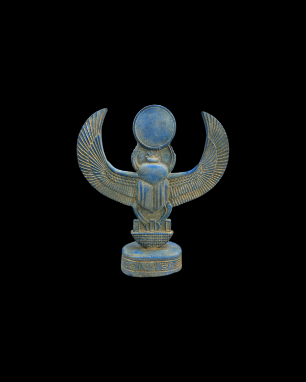 Winged Scarab Beetle with Sun Disc Statue Online