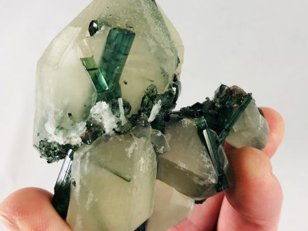 Quartz with Green Tourmaline Fashion