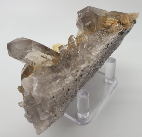 Rutile and Hematite w  Smoky Quartz Cheap