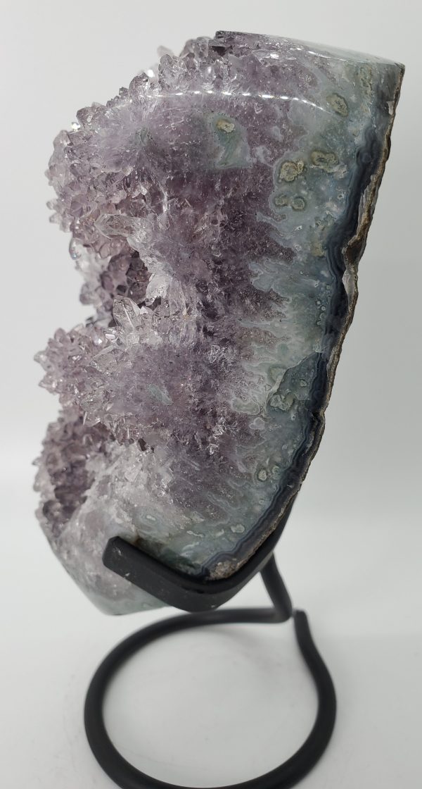 Amethyst Stalactite Formation on Custom Metal Stand (Uruguay) on Sale