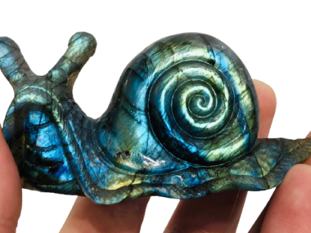 Labradorite Snail Carving Cheap