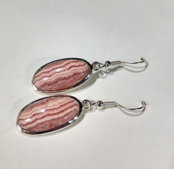 Rhodochrosite Earrings, Sterling Silver For Cheap