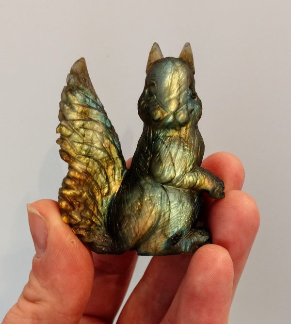 Labradorite Squirrel Carving Cheap