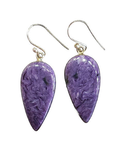 Charoite Earrings For Sale