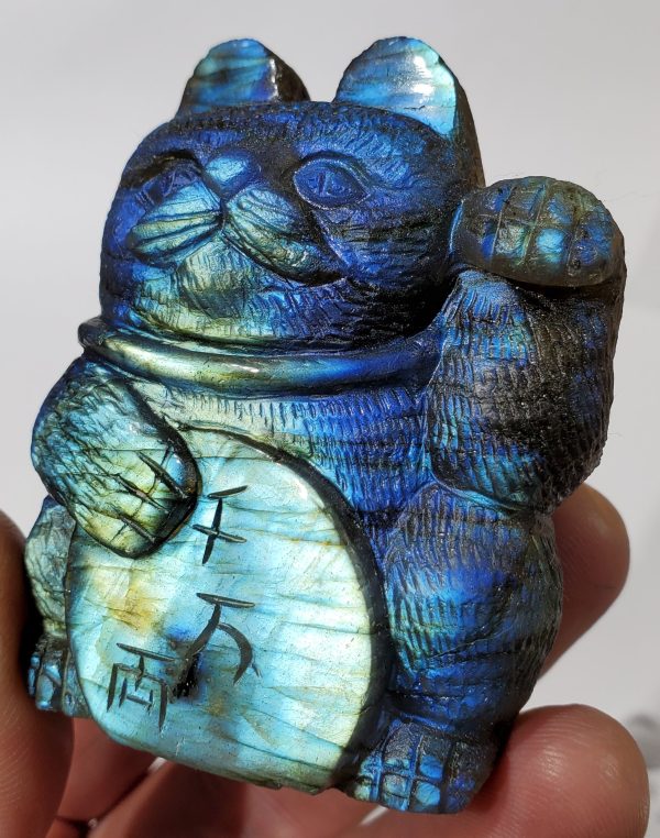 Labradorite Lucky Cat For Sale