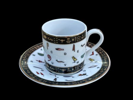 Hieroglyph Tea Cup and Saucer Set For Discount