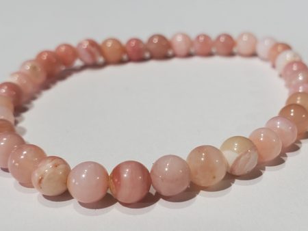 Pink Opal Bead Bracelet Online Sale