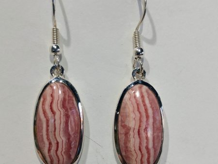 Rhodochrosite Earrings, Sterling Silver For Cheap