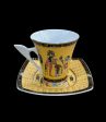 Thoth with Pharaoh Tea Cup and Saucer Set Hot on Sale