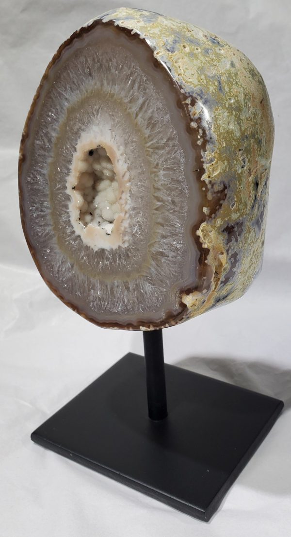 Geode on Custom Metal Stand, Brasil Cheap