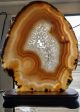 Agate Slice on Custom Wood Stand, Brasil For Discount