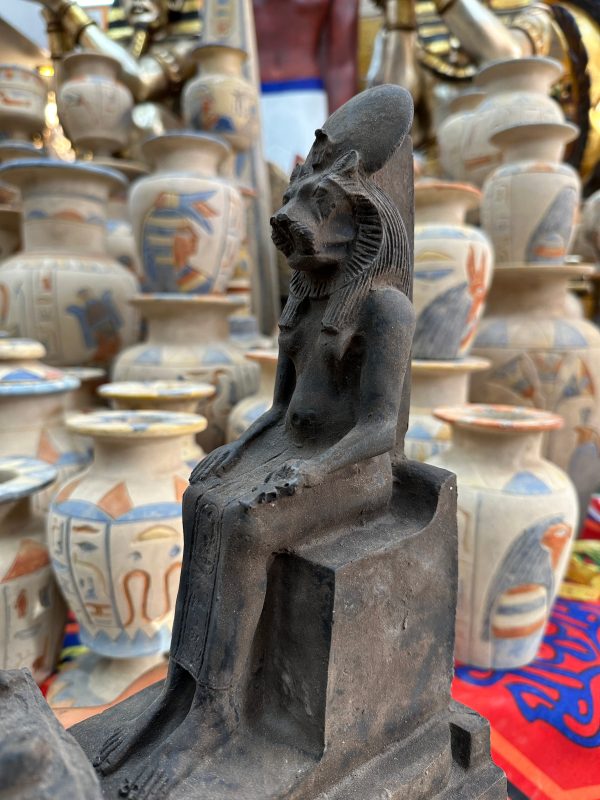 Sekhmet & Scribe Statue For Sale