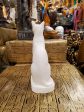 Bastet Statue in White Alabaster Fashion