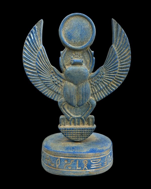 Winged Scarab Beetle with Sun Disc Statue For Cheap