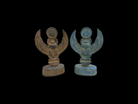 Winged Scarab Beetle with Sun Disc Statue For Cheap