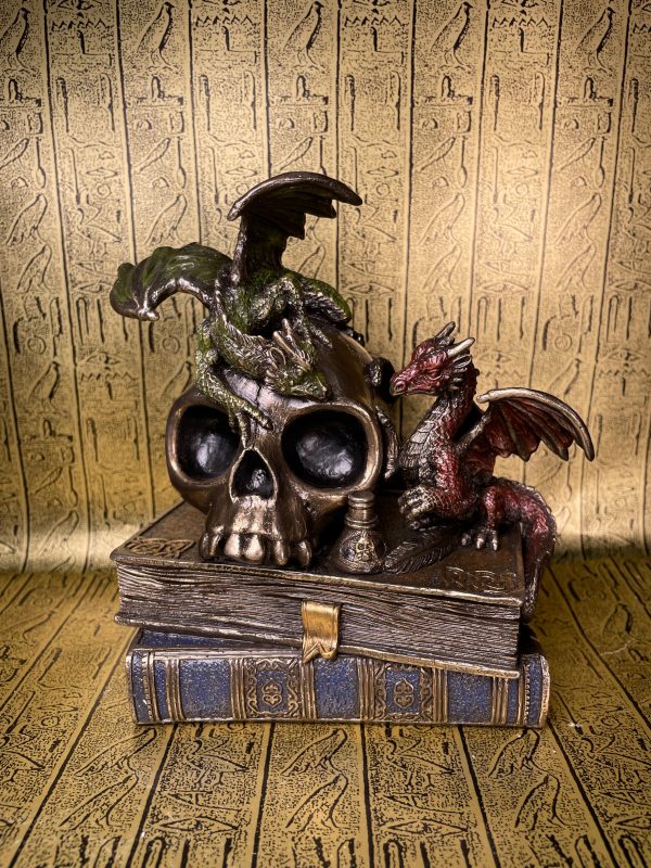 Dragonlings on Skull and Books on Sale