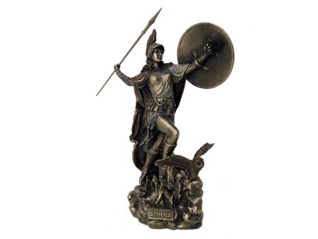 Large Athena with Owl, Spear & Medusa Shield Statue Supply