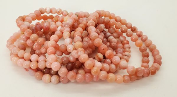 Pink Opal Bead Bracelet Online Sale