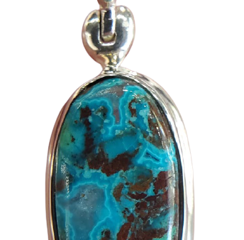 Chrysocolla Malachite Pendant Online now