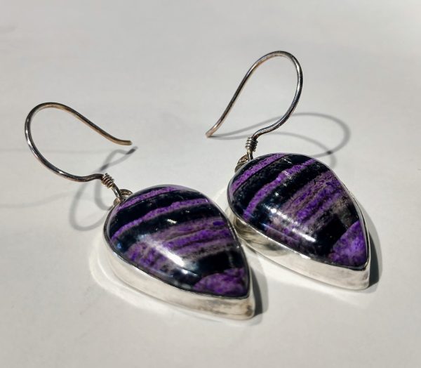 Sugilite Earrings, Sterling Silver For Discount