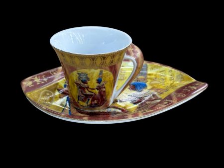 Tutankamun and Ankhesenamun Tea Cup and Saucer Set Online Sale