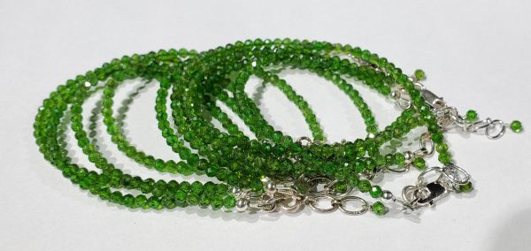 Faceted Chrome Diopside Bracelets, Russia on Sale