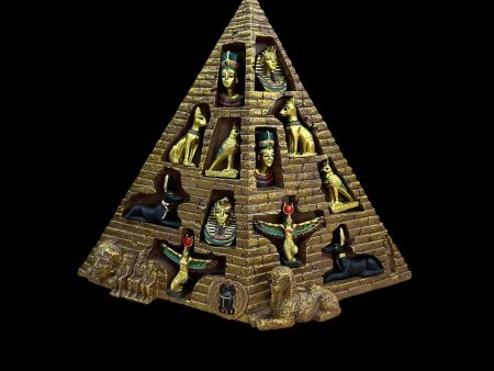 Ancient Egyptian Pyramid with Mini Statues - 12 Piece Set Sale