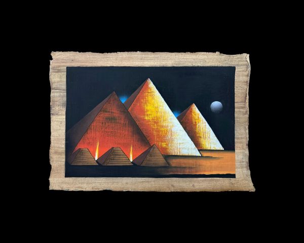 Pyramids of Giza Papyrus - 100x70cm For Sale