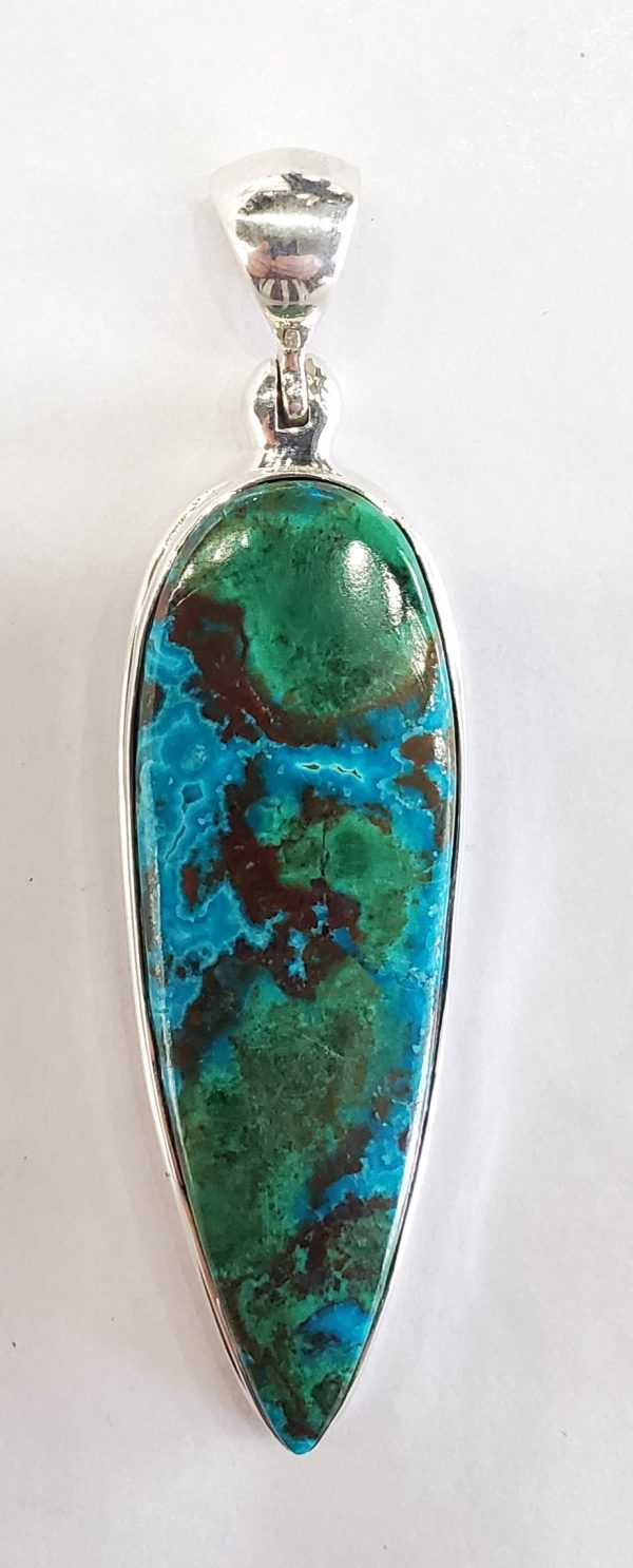 Chrysocolla Malachite Pendant Hot on Sale