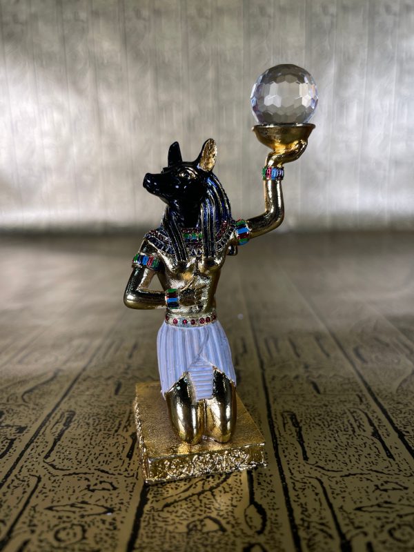 Anubis holding Crystal Mini Statue - Pewter Online now