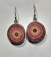 Rhodochrosite Stalactite Slice Earrings, Sterling Silver Sale