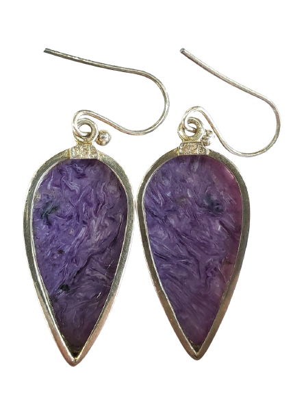 Charoite Earrings For Sale