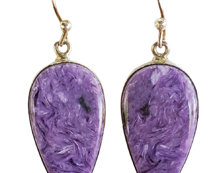 Charoite Earrings For Sale