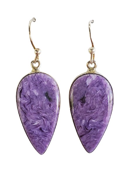 Charoite Earrings For Sale