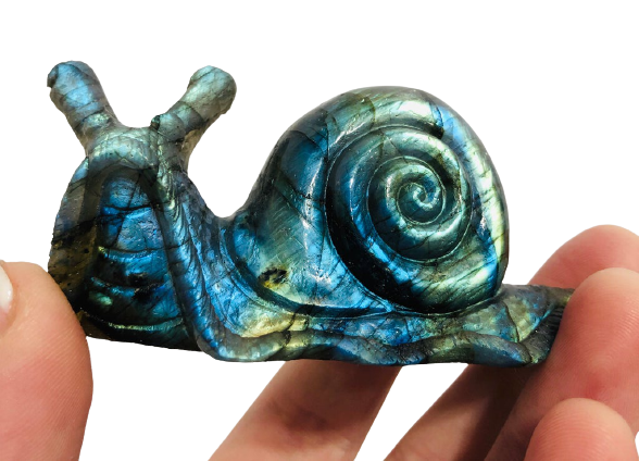 Labradorite Snail Carving Cheap