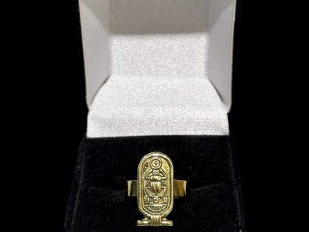 Tutankhamun Cartouche Ring - Brass Online now