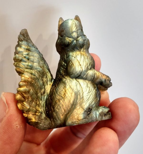 Labradorite Squirrel Carving Cheap