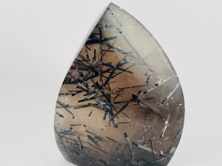 Tourmalinated smoky quartz free form For Discount