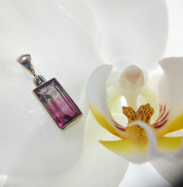 Bi-color Tourmaline Pendant Online now