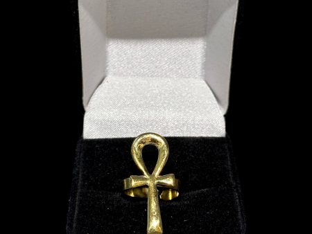 Ankh Ring - Brass Supply