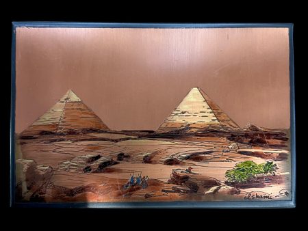 The Pyramids of Giza Copper Etching Discount