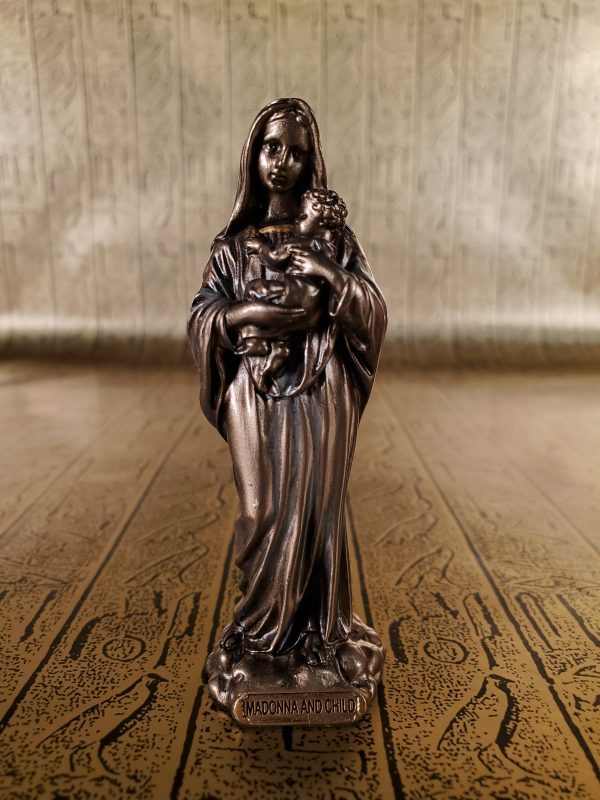 Madonna and Child Mini Statue For Sale